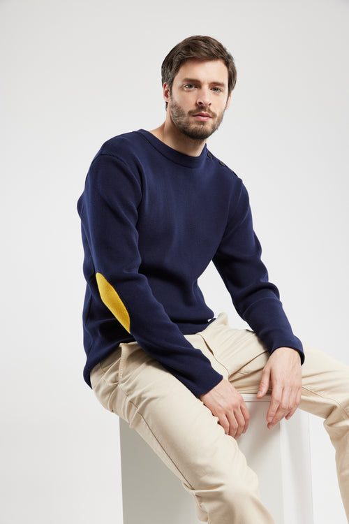 Nautical jumper with elbow patches - cotton - Armor-lux - 1