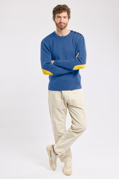 Matrosenpullover mit Ellenbogenschonern – Baumwolle - Armor-lux - 4