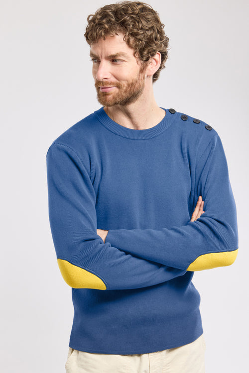 Matrosenpullover mit Ellenbogenschonern – Baumwolle - Armor-lux - 1