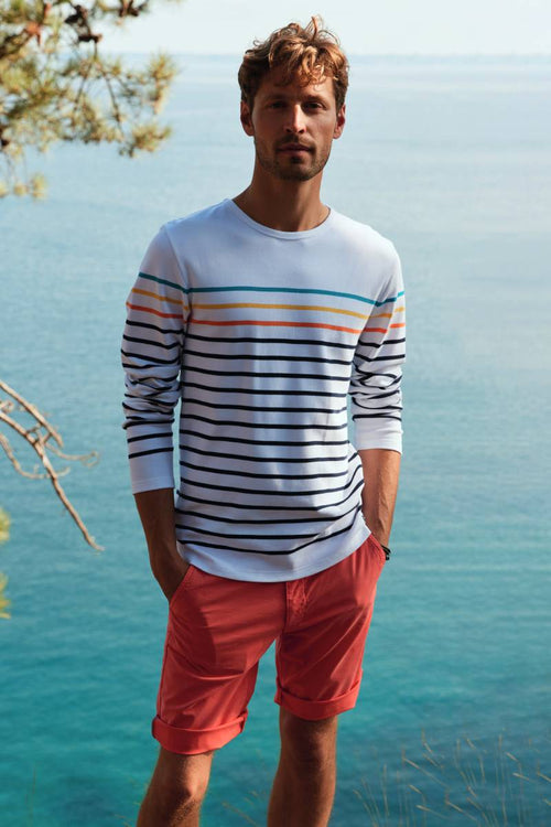 Colourful striped Breton shirt - thick cotton - Armor-lux - 6