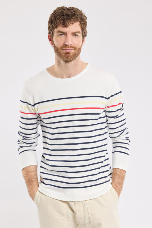 Colourful striped Breton shirt - thick cotton - Armor-lux - 1