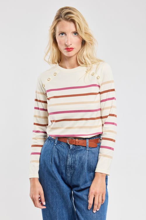 Breton top with buttons - thick cotton - Armor-lux - 4