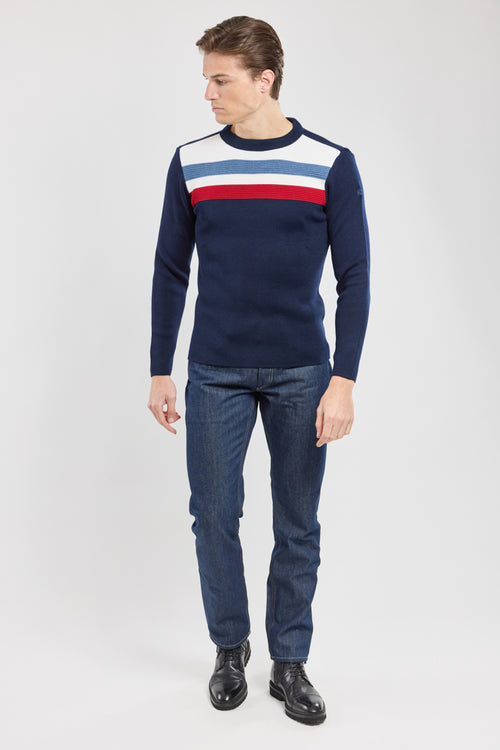 Striped yoke jumper - wool and acrylic - Armor-lux - 2