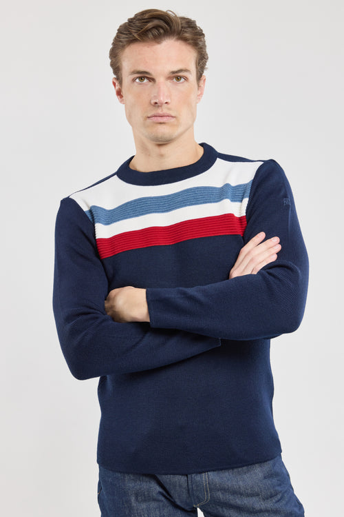 Striped yoke jumper - wool and acrylic - Armor-lux - 4