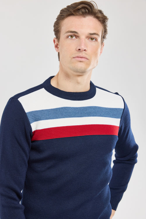 Striped yoke jumper - wool and acrylic - Armor-lux - 3