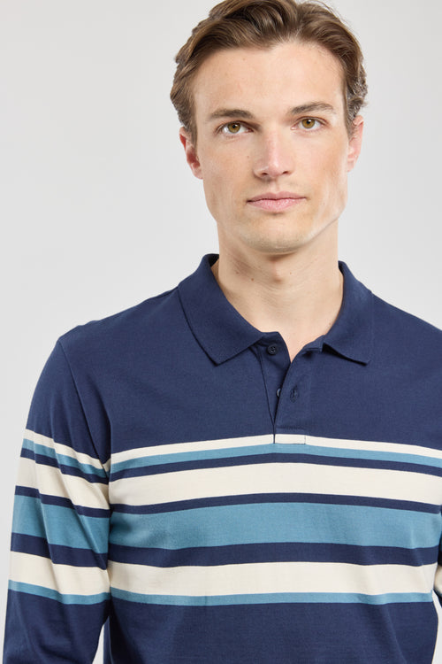 Gestreiftes Poloshirt mit langen Ärmeln – schwere Baumwolle - Armor-lux - 3