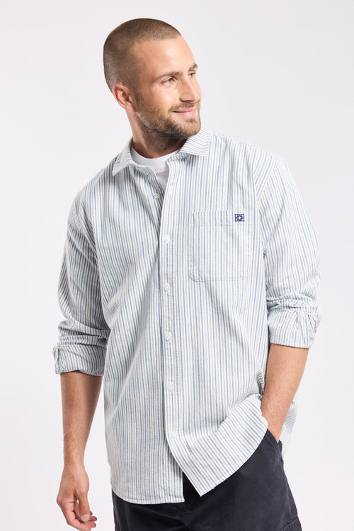Deauville striped shirt – cotton and linen - Armor-lux - 3