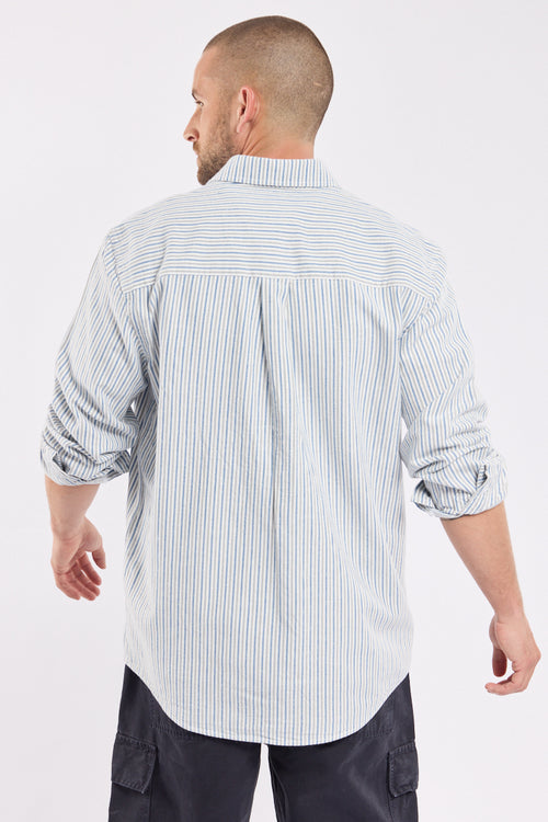 Deauville striped shirt – cotton and linen - Armor-lux - 5