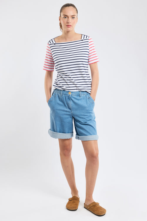 Two-colour Breton shirt - lightweight cotton - Armor-lux - 4