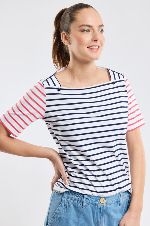 Marinière bicolore - coton léger - Armor-lux - 1