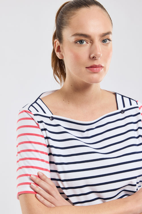 Two-colour Breton shirt - lightweight cotton - Armor-lux - 2