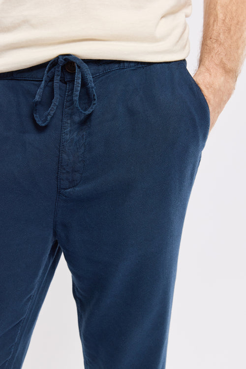Trousers with elasticated waist - cotton and linen - Armor-lux - 3
