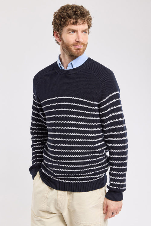 Half-cardigan knit jumper - cotton - Armor-lux - 4