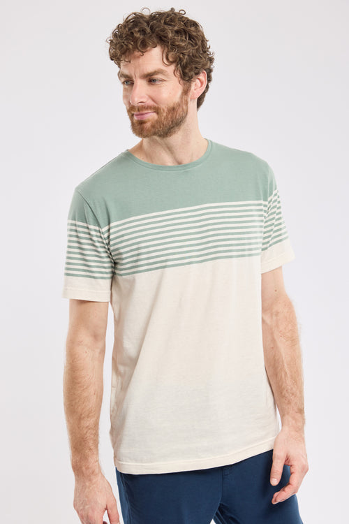 Striped T-shirt - cotton and linen - Armor-lux - 1