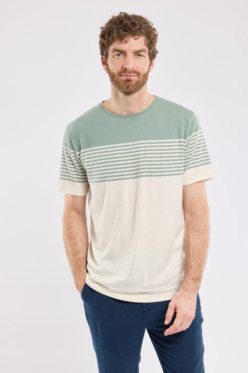 Striped T-shirt - cotton and linen - Armor-lux - 4