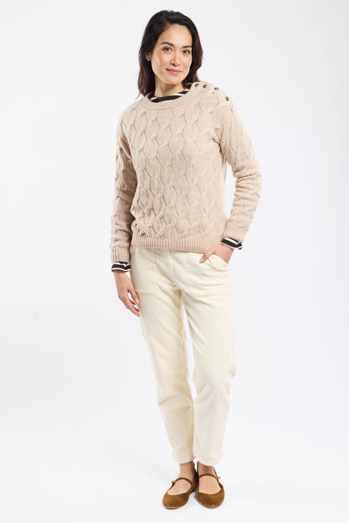 Cable knit jumper - wool - Armor-lux - 3