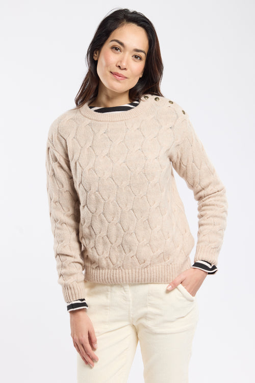 Cable knit jumper - wool - Armor-lux - 1