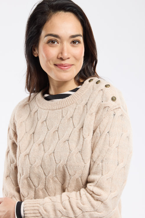 Cable knit jumper - wool - Armor-lux - 2