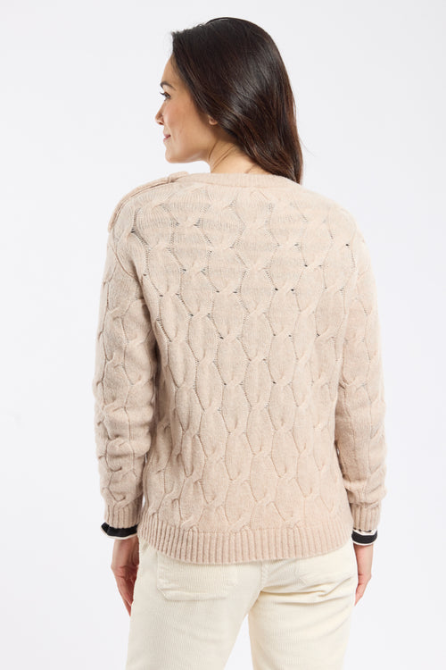 Cable knit jumper - wool - Armor-lux - 4