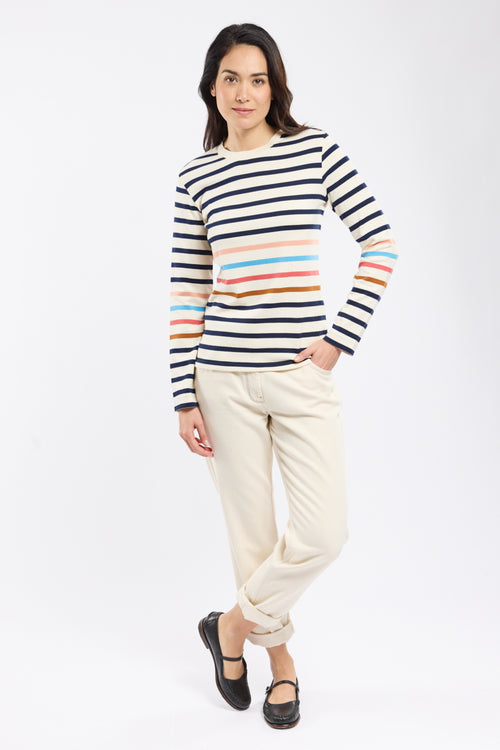 Deauville Breton striped shirt - rustic cotton - Armor-lux - 3