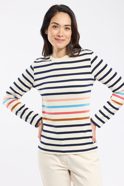 Deauville Breton striped shirt - rustic cotton - Armor-lux - 1