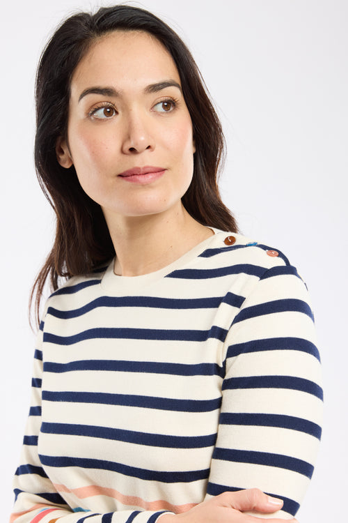 Deauville Breton striped shirt - rustic cotton - Armor-lux - 2