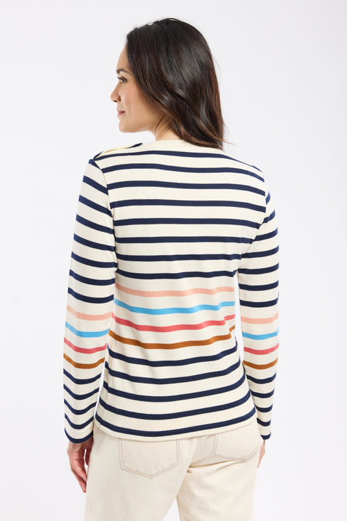 Deauville Breton striped shirt - rustic cotton - Armor-lux - 4