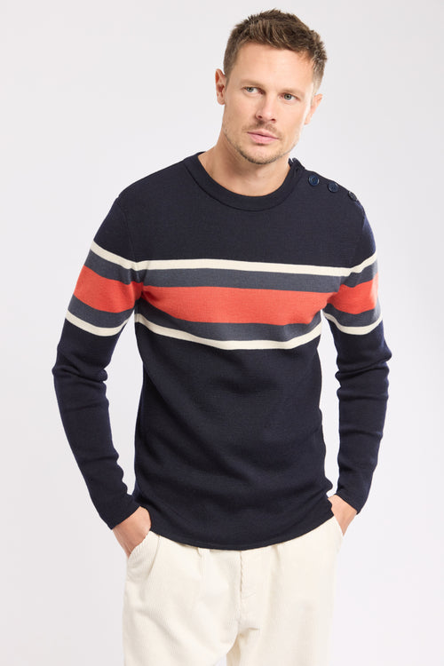 Pull rayé Deauville - laine - Armor-lux - 1