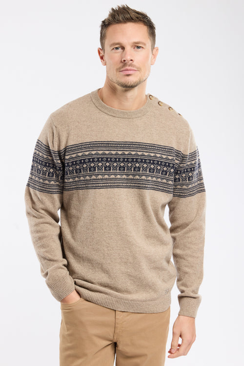 Jacquard fisherman jumper - cotton - Armor-lux - 1