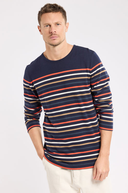 Deauville Breton striped shirt - rustic cotton - Armor-lux - 1