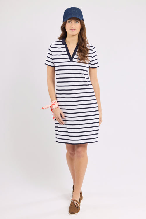 Robe polo rayée - coton bouclette - Armor-lux - 3