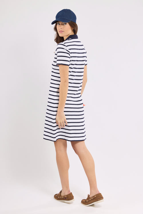 Gestreiftes Polokleid - Frottee-Baumwolle - Armor-lux - 5