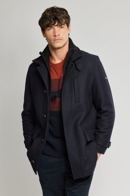 Manteau avec parementure - drap de laine - Armor-lux - 1