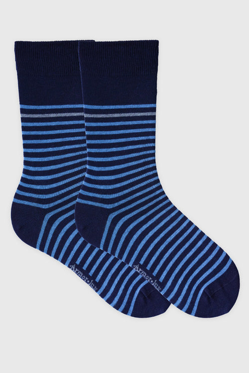Chaussettes rayées - coton - Armor-lux - 1
