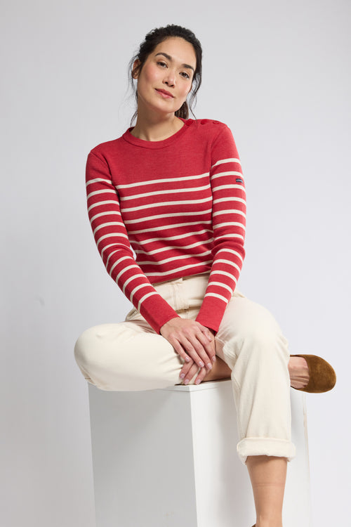 Pull marin rayé - laine et acrylique - Armor-lux - 1