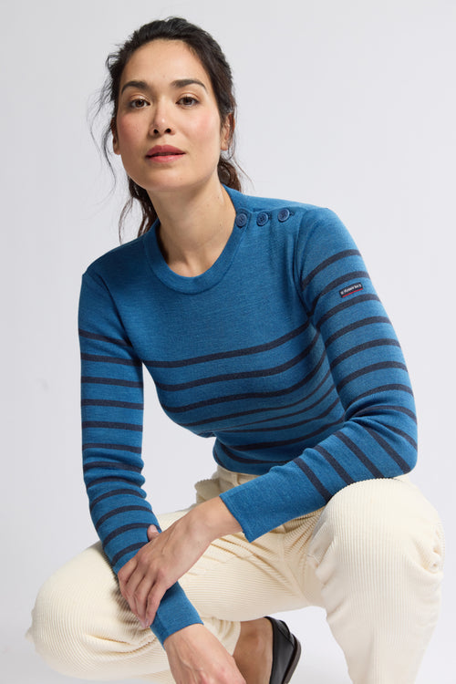 Pull marin rayé - laine et acrylique - Armor-lux - 1