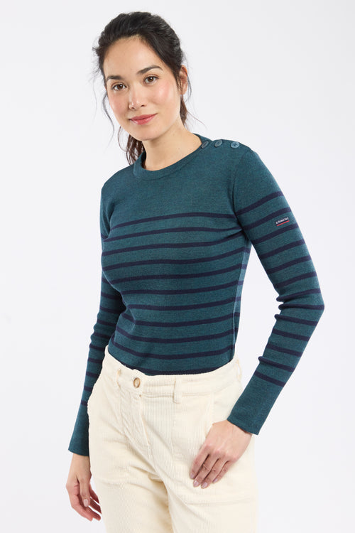 Pull marin rayé - laine et acrylique - Armor-lux - 2