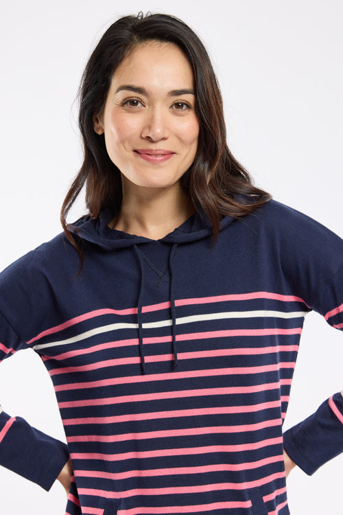 Striped hoodie - rustic cotton - Armor-lux - 1