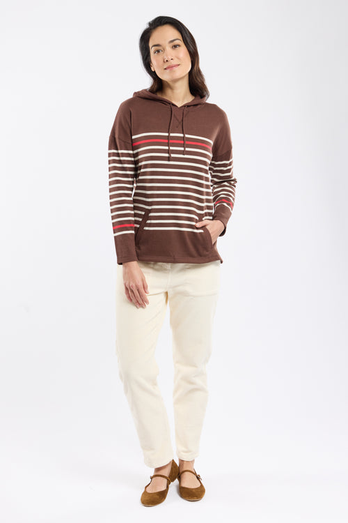Striped hoodie - rustic cotton - Armor-lux - 4