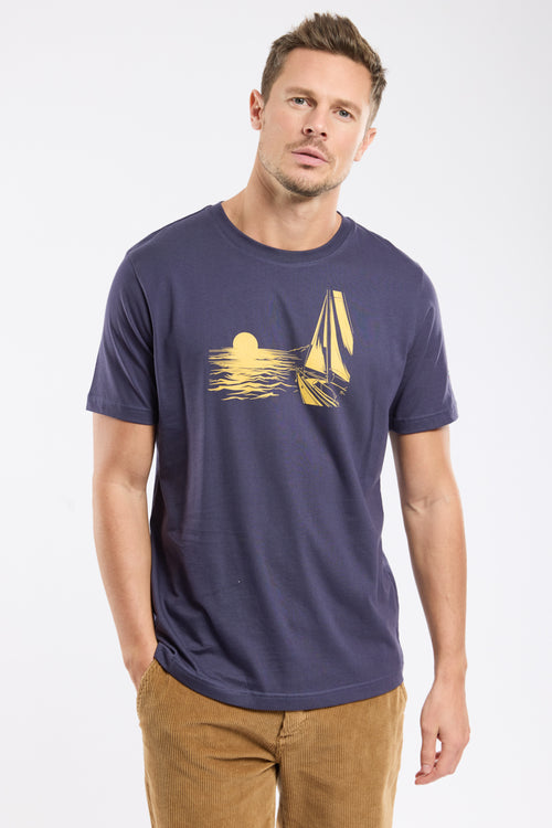 Screen-printed T-shirt - lightweight cotton - Armor-lux - 1