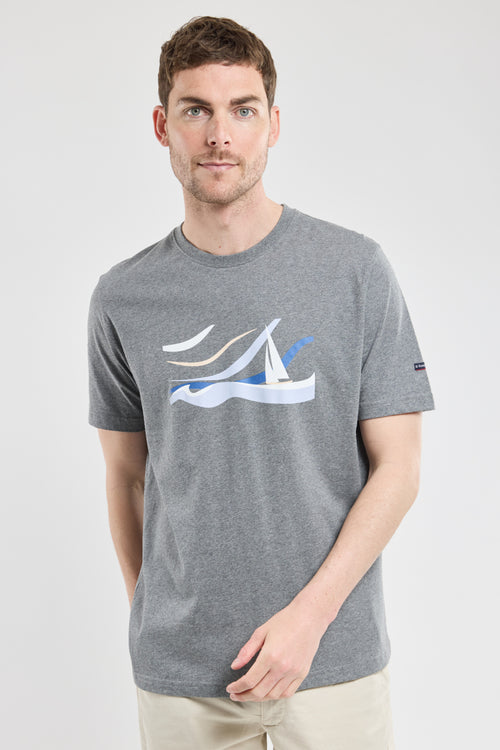 T-Shirt „Segelschiffe und Wellen – leichte Baumwolle - Armor-lux - 2