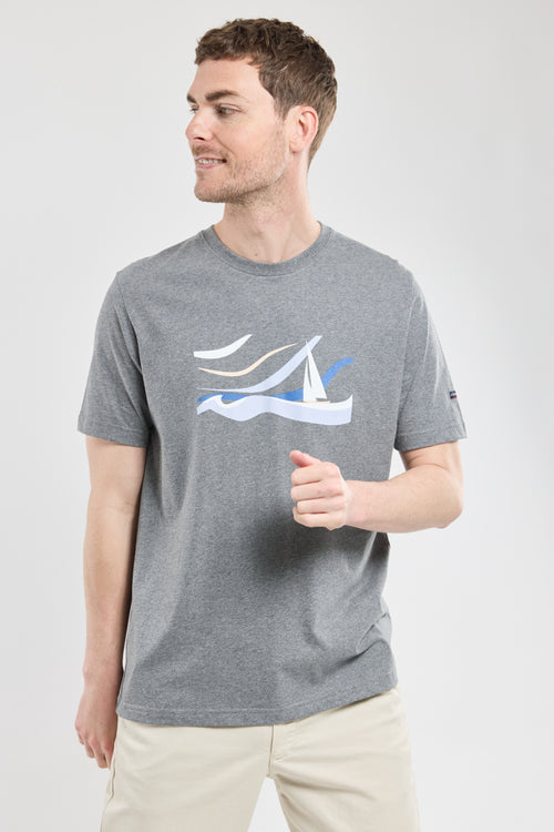 T-Shirt „Segelschiffe und Wellen – leichte Baumwolle - Armor-lux - 4