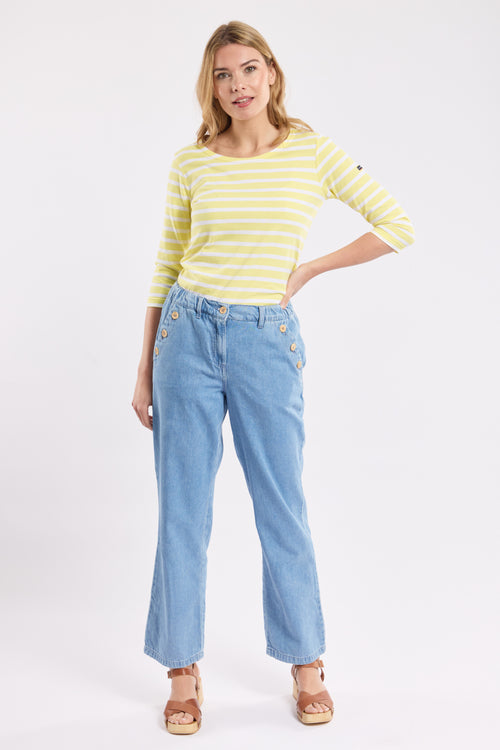 Breton striped shirt with 3/4-length sleeves – heavy cotton - Armor-lux - 3