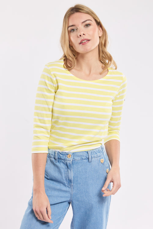 Breton striped shirt with 3/4-length sleeves – heavy cotton - Armor-lux - 2