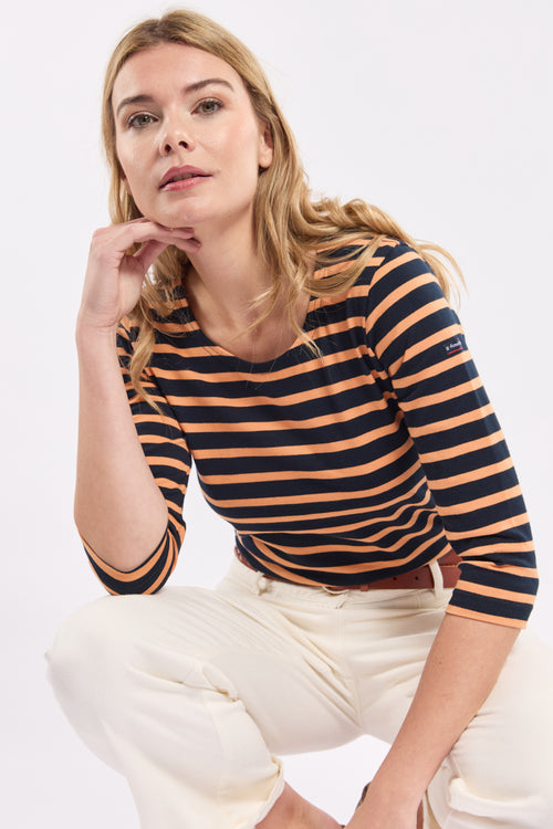 Breton striped shirt with 3/4-length sleeves – heavy cotton - Armor-lux - 1