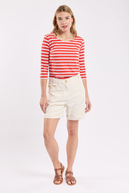 Breton striped shirt with 3/4-length sleeves – heavy cotton - Armor-lux - 2