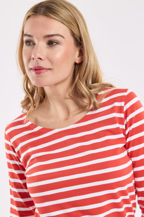 Breton striped shirt with 3/4-length sleeves – heavy cotton - Armor-lux - 4