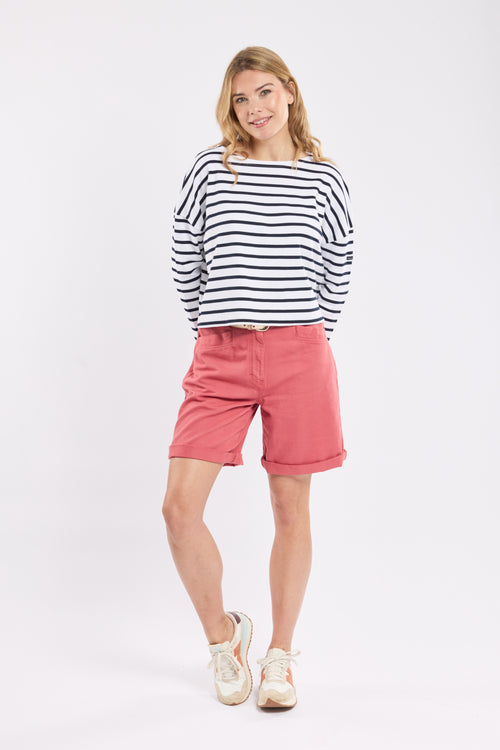 Cropped interlock Breton shirt - cotton - Armor-lux - 2
