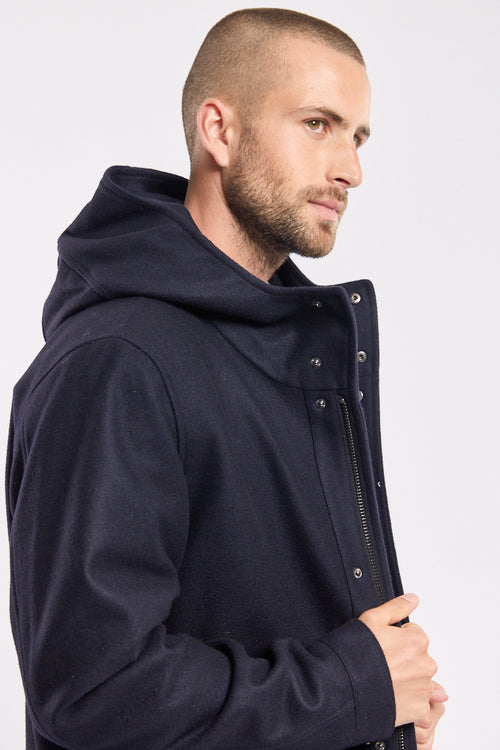 Badel mid-length coat - wool broadcloth - Armor-lux - 3