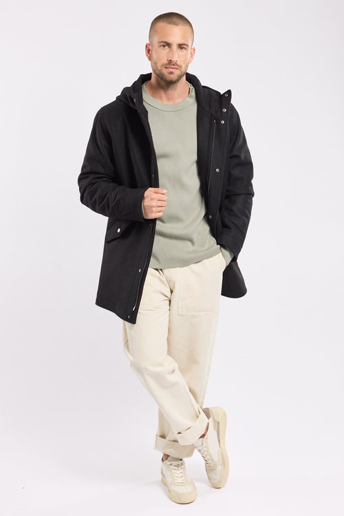 Badel mid-length coat - wool broadcloth - Armor-lux - 2